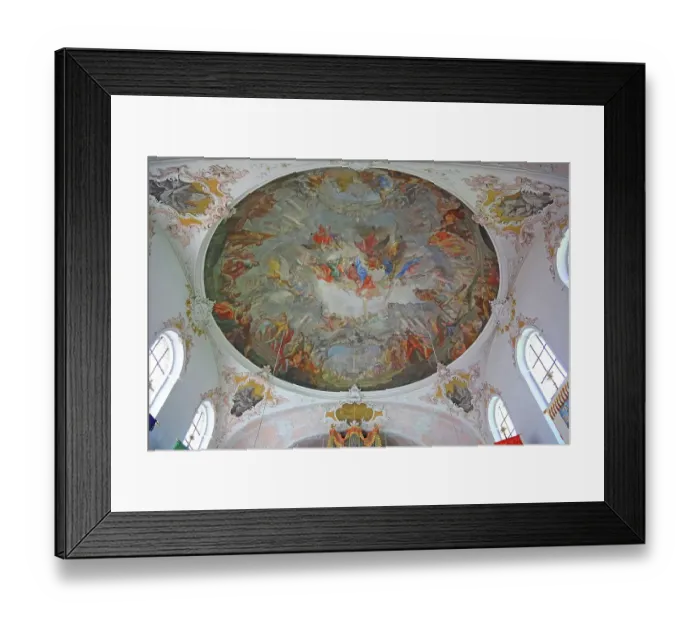 Framed Print : Ceiling fresco, Roman Catholic parish church of St. Peter and Paul, interior, Mittenwald, Garmisch Partenkirchen district, Upper Bavaria, Bavaria, Germany Framed Print : Ceiling fresco, Roman Catholic parish church of St. Peter and Paul, interior, Mittenwald, Garmisch Partenkirchen district, Upper Bavaria, Bavaria, Germany