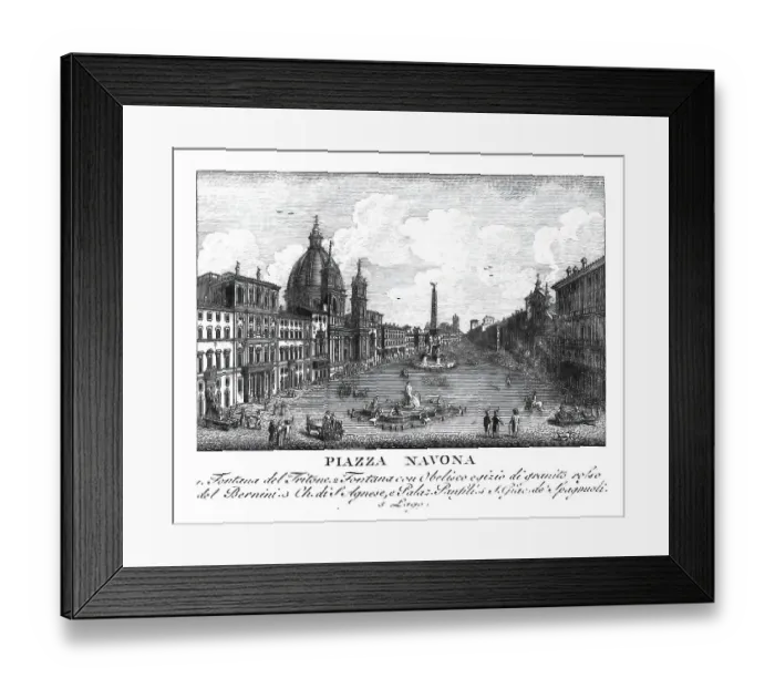 Framed Print : Piazza Navona, Rome, Italy, digitally restored reproduction from Vedute principali e piu interessanti di Roma by Giovanni Battista, 1799 Framed Print : Piazza Navona, Rome, Italy, digitally restored reproduction from Vedute principali e piu interessanti di Roma by Giovanni Battista, 1799