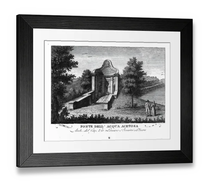 Framed Print : La fontana dell'Acqua Acetosa, Fountain Acqua Acetosa, Rome, Italy, digitally restored reproduction from Vedute principali e piu interessanti di Roma by Giovanni Battista, 1799 Framed Print : La fontana dell'Acqua Acetosa, Fountain Acqua Acetosa, Rome, Italy, digitally restored reproduction from Vedute principali e piu interessanti di Roma by Giovanni Battista, 1799