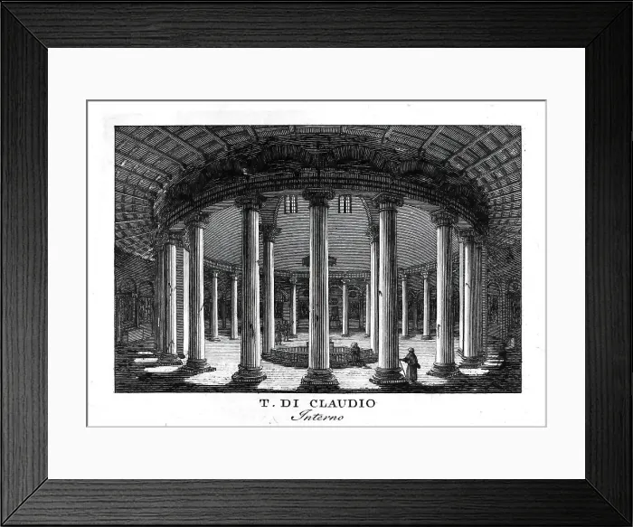Framed Print : Tempio di Claudio, Temple of Claudius, Rome, Italy, digitally restored reproduction from Vedute principali e piu interessanti di Roma by Giovanni Battista, 1799 Framed Print : Tempio di Claudio, Temple of Claudius, Rome, Italy, digitally restored reproduction from Vedute principali e piu interessanti di Roma by Giovanni Battista, 1799