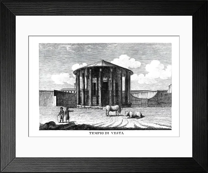 Framed Print : Tempio di vesta, Temple of Vesta, Roman Forum, Rome, Italy, digitally restored reproduction from Vedute principali e piu interessanti di Roma by Giovanni Battista, 1799 Framed Print : Tempio di vesta, Temple of Vesta, Roman Forum, Rome, Italy, digitally restored reproduction from Vedute principali e piu interessanti di Roma by Giovanni Battista, 1799