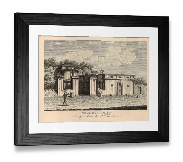 Framed Print : Tempio di romolo, Temple of Romulus, Rome, Italy, digitally restored reproduction from Vedute principali e piu interessanti di Roma by Giovanni Battista, 1799 Framed Print : Tempio di romolo, Temple of Romulus, Rome, Italy, digitally restored reproduction from Vedute principali e piu interessanti di Roma by Giovanni Battista, 1799