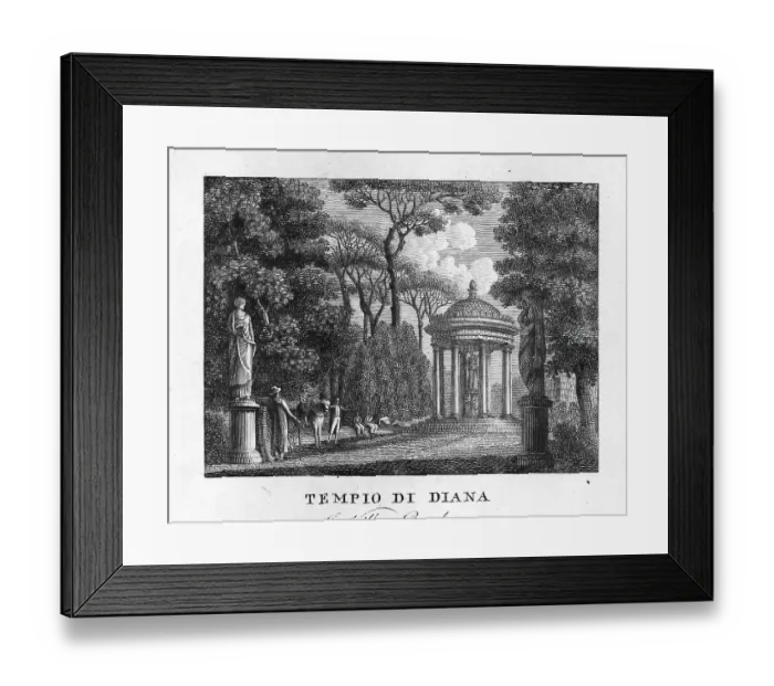 Framed Print : Tempio di diana, Temple of Diana, Rome, Italy, digitally restored reproduction from Vedute principali e piu interessanti di Roma by Giovanni Battista, 1799 Framed Print : Tempio di diana, Temple of Diana, Rome, Italy, digitally restored reproduction from Vedute principali e piu interessanti di Roma by Giovanni Battista, 1799