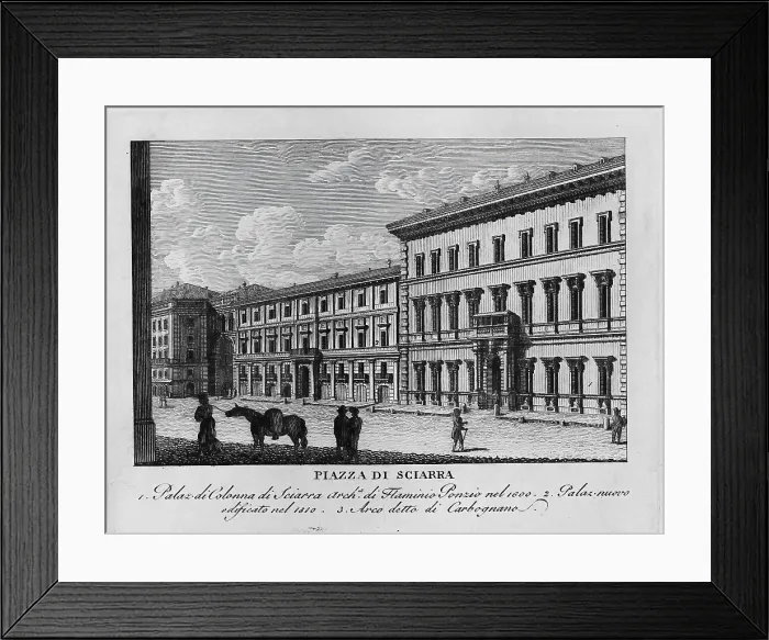 Framed Print : Piazza di Sciarra, Rome, Italy, digitally restored reproduction from Vedute principali e piu interessanti di Roma by Giovanni Battista, 1799 Framed Print : Piazza di Sciarra, Rome, Italy, digitally restored reproduction from Vedute principali e piu interessanti di Roma by Giovanni Battista, 1799