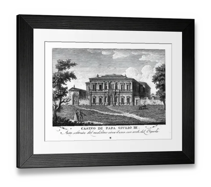 Framed Print : Casino della Vigna di Papa Giulio III, Julius III, fountain in the Via Flaminia at the entrance to his suburban villa, Rome, Italy, digitally restored reproduction from Vedute principali e piu interessanti di Roma by Giovanni Battista, 1799 Framed Print : Casino della Vigna di Papa Giulio III, Julius III, fountain in the Via Flaminia at the entrance to his suburban villa, Rome, Italy, digitally restored reproduction from Vedute principali e piu interessanti di Roma by Giovanni Battista, 1799