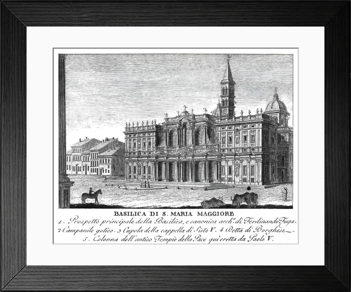 Framed Print : Santa Maria Maggiore, Basilica Sanctae Mariae Maioris, Great Saint Mary, Santa Maria della Neve, Our Lady of the Snows, Santa Maria ad praesepe, St. Mary at the Crib or Basilica Liberii is one of the four papal basilicas of Rome, Italy Framed Print : Santa Maria Maggiore, Basilica Sanctae Mariae Maioris, Great Saint Mary, Santa Maria della Neve, Our Lady of the Snows, Santa Maria ad praesepe, St. Mary at the Crib or Basilica Liberii is one of the four papal basilicas of Rome, Italy