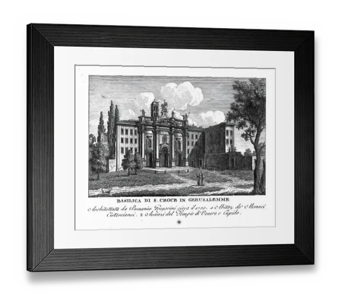 Framed Print : Basilica Santa Croce in Gerusalemme, Basilica Sanctae Crucis in Hierusalem, Basilica of the Holy Cross in Jerusalem, one of the seven pilgrimage churches, Rome, Italy Framed Print : Basilica Santa Croce in Gerusalemme, Basilica Sanctae Crucis in Hierusalem, Basilica of the Holy Cross in Jerusalem, one of the seven pilgrimage churches, Rome, Italy