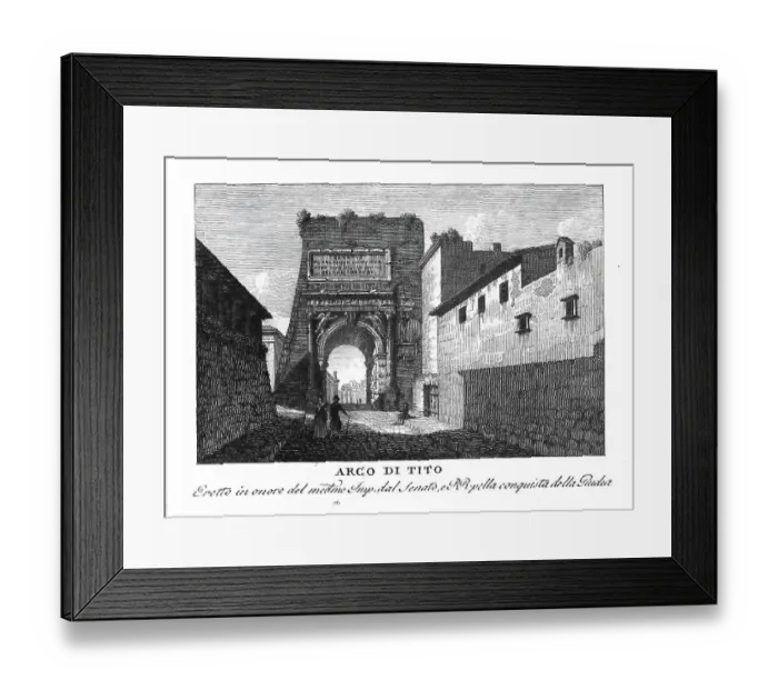 Framed Print : Arco di Tito, Arch of Titus, Rome, Italy, digitally restored reproduction from Vedute principali e piu interessanti di Roma by Giovanni Battista, 1799 Framed Print : Arco di Tito, Arch of Titus, Rome, Italy, digitally restored reproduction from Vedute principali e piu interessanti di Roma by Giovanni Battista, 1799