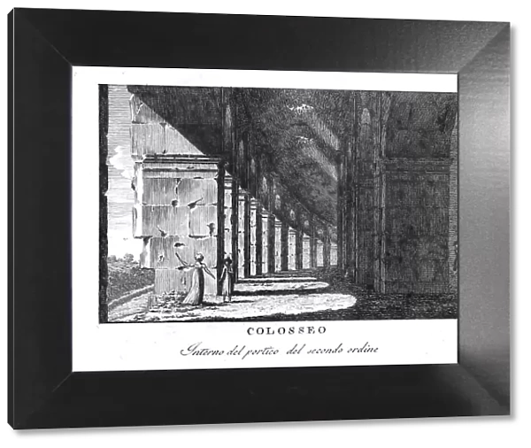 Colosseo, Colosseum, Rome, Italy, digitally restored reproduction from Vedute principali e piu interessanti di Roma by Giovanni Battista, 1799
