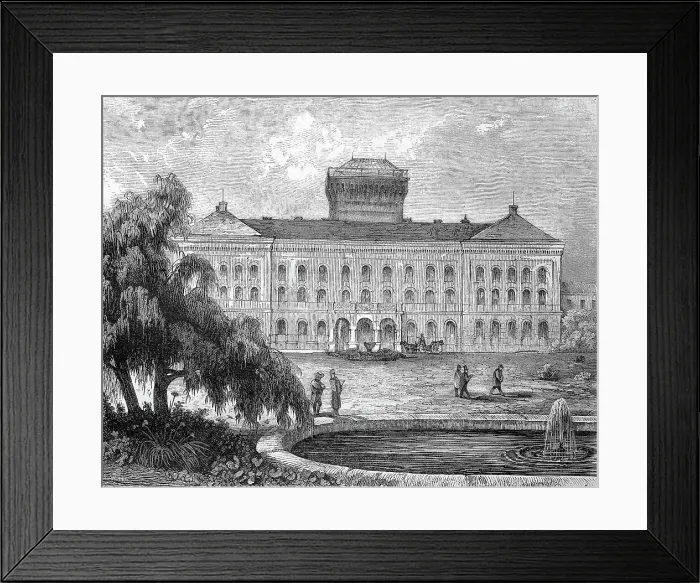 Framed Print : Die Psychiatrische Klinik, Irrenanstalt, in Vienna, Austria, photograph or illustration published in 1892, digitally restored reproduction of a 19th century original, exact original date unknown Framed Print : Die Psychiatrische Klinik, Irrenanstalt, in Vienna, Austria, photograph or illustration published in 1892, digitally restored reproduction of a 19th century original, exact original date unknown