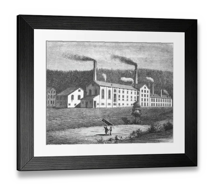 Framed Print : The Bakery and Brewery in Cainsdorf near Zwickau, Germany, photo or illustration published in 1892, digitally restored reproduction of an original 19th century artwork, exact original date not known