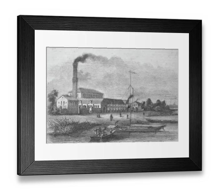 Framed Print : The waterworks in Berlin, Germany, water purification, photo or illustration, published in 1892, digitally restored reproduction of an original 19th century artwork, exact original date unknown Framed Print : The waterworks in Berlin, Germany, water purification, photo or illustration, published in 1892, digitally restored reproduction of an original 19th century artwork, exact original date unknown