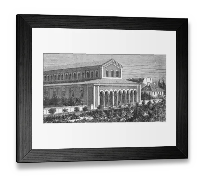 Framed Print : The Church and Basilica of Saint Boniface in Munich, c. 1876, Bavaria, Germany, historical, digital reproduction of an original 19th-century artwork, original date unknown Framed Print : The Church and Basilica of Saint Boniface in Munich, c. 1876, Bavaria, Germany, historical, digital reproduction of an original 19th-century artwork, original date unknown