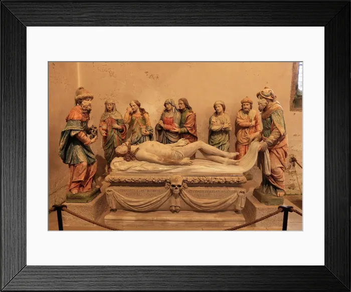 Framed Print : Lampaul-Guimiliau, Notre-Dame Church, Entombment Sculpture Group by Antoine Chavagnac of the Church, Brittany, France Framed Print : Lampaul-Guimiliau, Notre-Dame Church, Entombment Sculpture Group by Antoine Chavagnac of the Church, Brittany, France