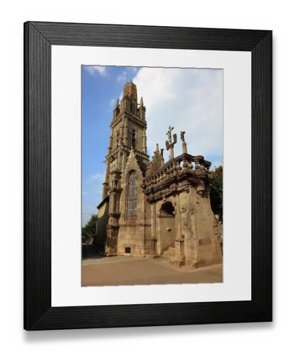 Framed Print : Lampaul-Guimiliau, Church of Notre-Dame and Calvarie, Calvaire in the enclosed parish, Brittany, France Framed Print : Lampaul-Guimiliau, Church of Notre-Dame and Calvarie, Calvaire in the enclosed parish, Brittany, France