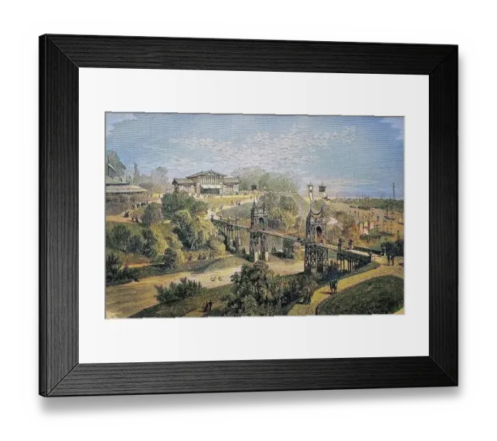 Framed Print : Projected buildings of the International Horticultural Exhibition in Hamburg, Germany, 1880, historical woodcut, circa 1880, digitally restored reproduction of a 19th century original, exact original date unknown, coloured Framed Print : Projected buildings of the International Horticultural Exhibition in Hamburg, Germany, 1880, historical woodcut, circa 1880, digitally restored reproduction of a 19th century original, exact original date unknown, coloured