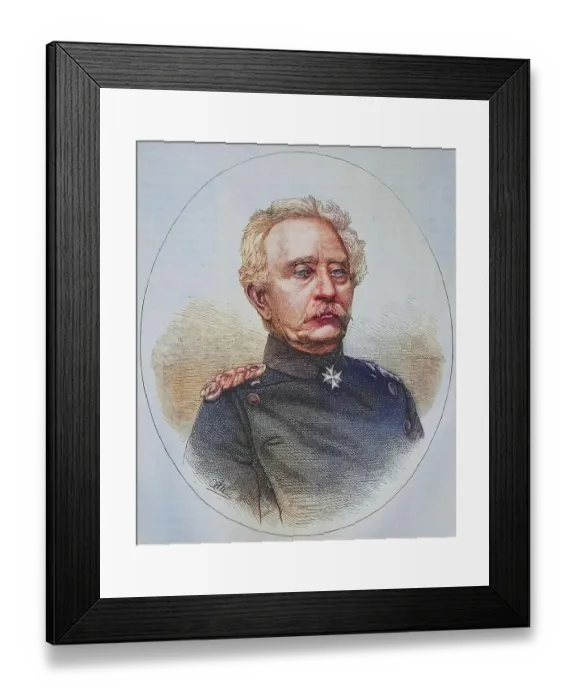 Framed Print : General Karl Friedrich von Steinmetz, Hoechstkommandierender der 1. Armee des prussischen Heeres, illustrated war history, German, French war 1870-1871, Germany, France, commander in chief of the 1st division of the prussian army Framed Print : General Karl Friedrich von Steinmetz, Hoechstkommandierender der 1. Armee des prussischen Heeres, illustrated war history, German, French war 1870-1871, Germany, France, commander in chief of the 1st division of the prussian army