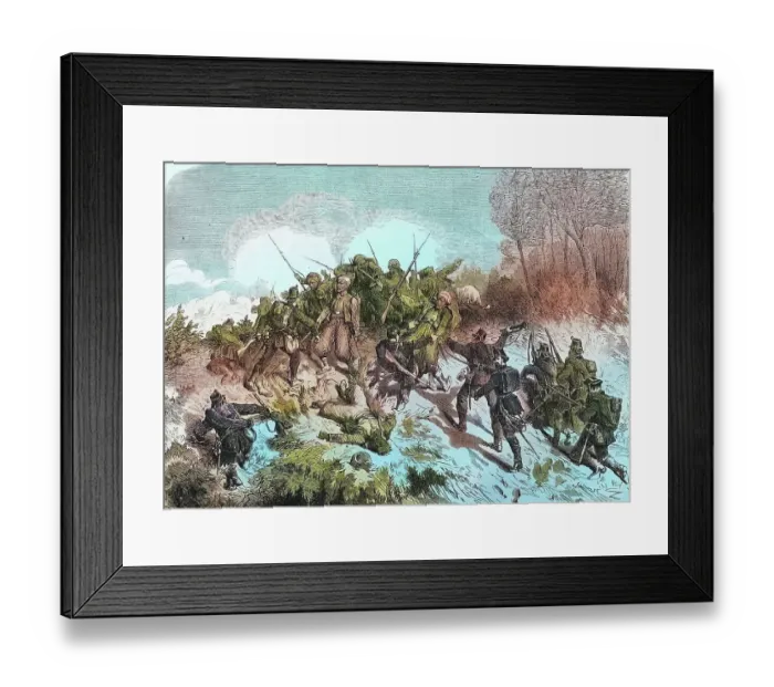Framed Print : Capture of Turros by North German Jaeger near Woerth, illustrated war history, German, French war 1870-1871, Germany, France, Turros captures by North German soldiers near Woerth, illustrated war history, German, French war 1870-1871, Germany Framed Print : Capture of Turros by North German Jaeger near Woerth, illustrated war history, German, French war 1870-1871, Germany, France, Turros captures by North German soldiers near Woerth, illustrated war history, German, French war 1870-1871, Germany