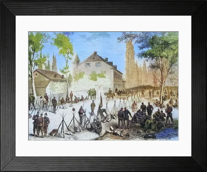 Framed Print : The golden Bremme near Saarbruecken, illustrated war history, German, French war 1870-1871, Germany, France, The golden Bremm near Saarbruecken, illustrated war history, German, French war 1870-1871, Germany, France Framed Print : The golden Bremme near Saarbruecken, illustrated war history, German, French war 1870-1871, Germany, France, The golden Bremm near Saarbruecken, illustrated war history, German, French war 1870-1871, Germany, France