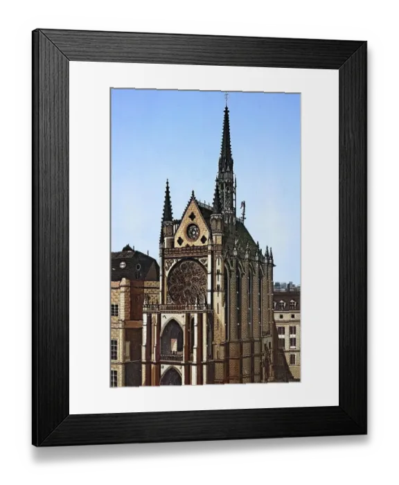 Framed Print : Paris, La Sainte Chapelle, Historical copperplate, ca 1890, France Framed Print : Paris, La Sainte Chapelle, Historical copperplate, ca 1890, France