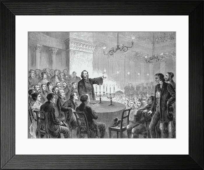 Framed Print : Johannes Ronge (16 October 1813) (26 October 1887) was a German Catholic priest who criticised the cult of relics in the Roman Catholic Church, speaking at a conference in Vienna, 1869, Austria, Historic Framed Print : Johannes Ronge (16 October 1813) (26 October 1887) was a German Catholic priest who criticised the cult of relics in the Roman Catholic Church, speaking at a conference in Vienna, 1869, Austria, Historic