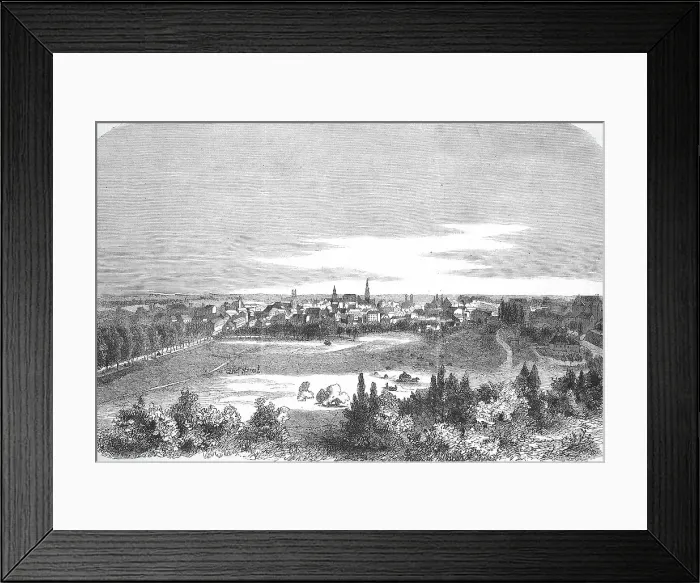 Framed Print : View of Poznan in 1869, today Poznan, Poland, Historic, digitally restored reproduction of a 19th century original, exact original date unknown Framed Print : View of Poznan in 1869, today Poznan, Poland, Historic, digitally restored reproduction of a 19th century original, exact original date unknown