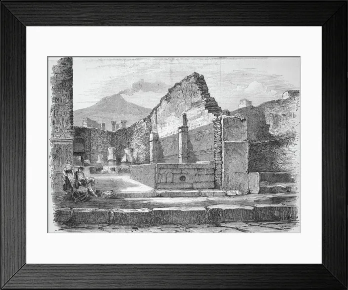 Framed Print : Ruins of Pompeii, the baker's house, 1869, Italy, Historical, digitally restored reproduction of an original 19th century painting, exact original date not known Framed Print : Ruins of Pompeii, the baker's house, 1869, Italy, Historical, digitally restored reproduction of an original 19th century painting, exact original date not known