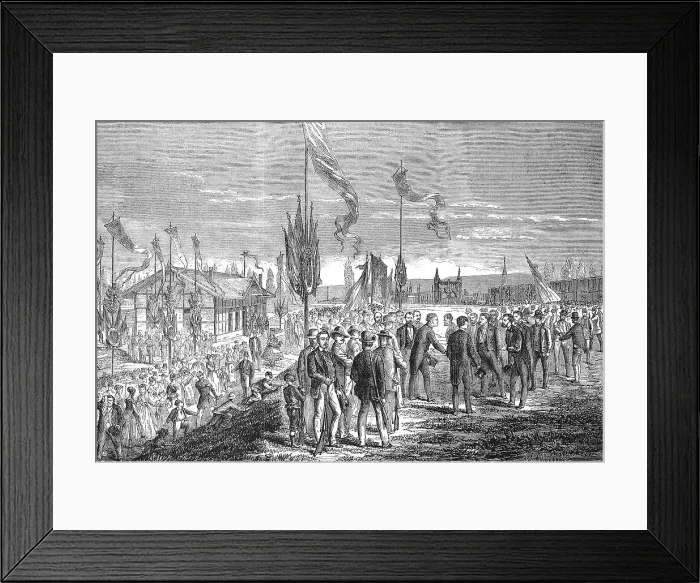 Framed Print : The International Rifle Festival in Strasbourg in 1869, France, Historic, digitally restored reproduction of an original 19th-century artwork, exact original date unknown