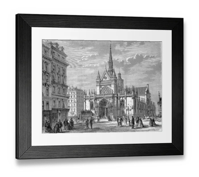 Framed Print : The Catholic parish church of Saint-Laurent in Paris was begun in the 15th century in the late Gothic style and completed in the 18th century, 1869, France, Historic, digitally restored reproduction of a 19th century original Framed Print : The Catholic parish church of Saint-Laurent in Paris was begun in the 15th century in the late Gothic style and completed in the 18th century, 1869, France, Historic, digitally restored reproduction of a 19th century original