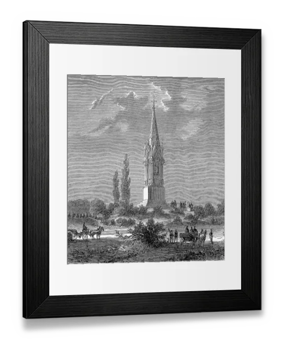 Framed Print : Monument commemorating the Battle of Aschaffenburg, battle of the German War on 14 July 1866 between Prussia on the one hand, and parts of the VIII Corps of the German Federal Army on the other hand, 1866, Germany, Historical, digitally restored Framed Print : Monument commemorating the Battle of Aschaffenburg, battle of the German War on 14 July 1866 between Prussia on the one hand, and parts of the VIII Corps of the German Federal Army on the other hand, 1866, Germany, Historical, digitally restored