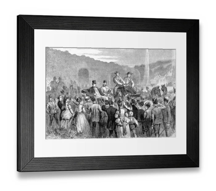 Framed Print : The Austrian Emperor and Prince Napoleon in the Park at Schoenbrunn, 1869, Austria, Historic, digitally restored reproduction of an original 19th century painting, exact original date unknown Framed Print : The Austrian Emperor and Prince Napoleon in the Park at Schoenbrunn, 1869, Austria, Historic, digitally restored reproduction of an original 19th century painting, exact original date unknown