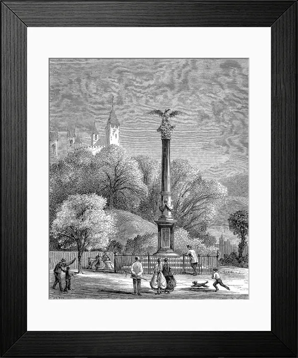 Framed Print : The New Polish Monument, on the shore of Lake Zurich, Zurich, 1869, Switzerland, Historic, digitally restored reproduction of a 19th century original, exact original date unknown Framed Print : The New Polish Monument, on the shore of Lake Zurich, Zurich, 1869, Switzerland, Historic, digitally restored reproduction of a 19th century original, exact original date unknown
