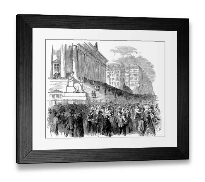 Framed Print : The receipt of the stock exchange on the day of the closing of the subscription of the bond, War Bond for the Franco-Prussian War, 1870, Paris, France, Historic, digitally restored reproduction of an original 19th century master, exact original date Framed Print : The receipt of the stock exchange on the day of the closing of the subscription of the bond, War Bond for the Franco-Prussian War, 1870, Paris, France, Historic, digitally restored reproduction of an original 19th century master, exact original date