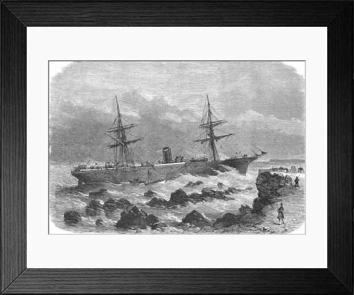 Framed Print : Shipwreck, sinking of the ship Grand Duke Alexander of Russia, off the coast of Jutland, 1869, Denmark, Historic, digitally restored reproduction of a 19th century original, exact original date unknown Framed Print : Shipwreck, sinking of the ship Grand Duke Alexander of Russia, off the coast of Jutland, 1869, Denmark, Historic, digitally restored reproduction of a 19th century original, exact original date unknown