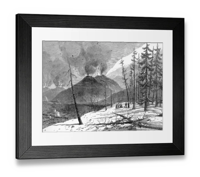 Framed Print : Eruption of Etna Volcano, Etna, in 1865, Sicily, Italy, Historical, digitally restored reproduction of an original 19th century painting, exact original date unknown Framed Print : Eruption of Etna Volcano, Etna, in 1865, Sicily, Italy, Historical, digitally restored reproduction of an original 19th century painting, exact original date unknown