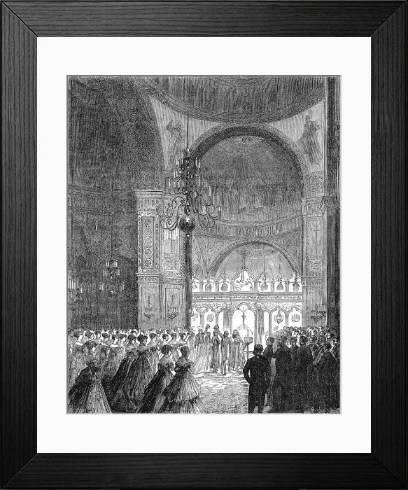 Framed Print : Wedding of Prince Achille Murat (1847-1895), to the Georgian Princess Salome Dadiani, 1869, France, Historic, digitally restored reproduction of a 19th century original, exact original date unknown Framed Print : Wedding of Prince Achille Murat (1847-1895), to the Georgian Princess Salome Dadiani, 1869, France, Historic, digitally restored reproduction of a 19th century original, exact original date unknown