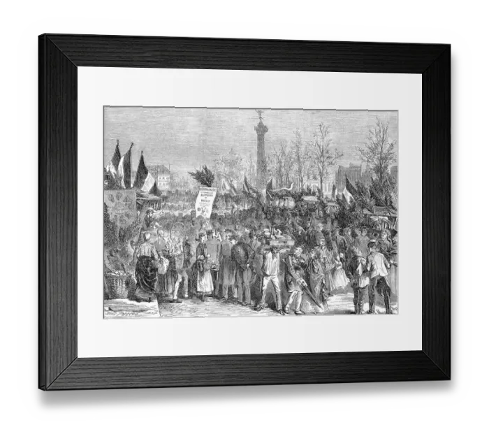 Framed Print : Ham Market on Boulevard Bourdon, 1869, Paris, France, Historic, digitally restored reproduction of an original 19th century painting, exact original date unknown Framed Print : Ham Market on Boulevard Bourdon, 1869, Paris, France, Historic, digitally restored reproduction of an original 19th century painting, exact original date unknown
