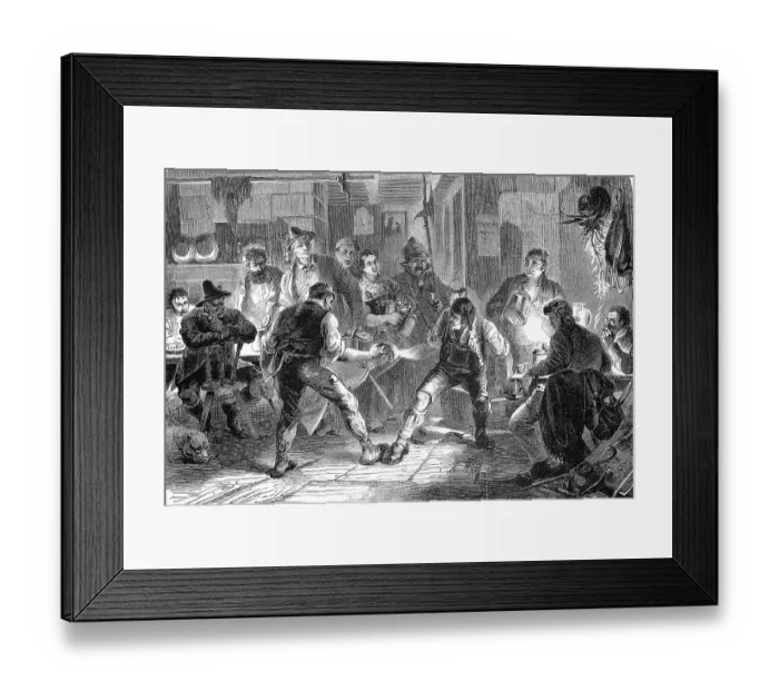 Framed Print : Fingerhakeln, an old Alpine power sport practised mainly in Bavaria and Austria, 1869, Germany, Historic, digitally restored reproduction of an original 19th century pattern, exact original date unknown Framed Print : Fingerhakeln, an old Alpine power sport practised mainly in Bavaria and Austria, 1869, Germany, Historic, digitally restored reproduction of an original 19th century pattern, exact original date unknown