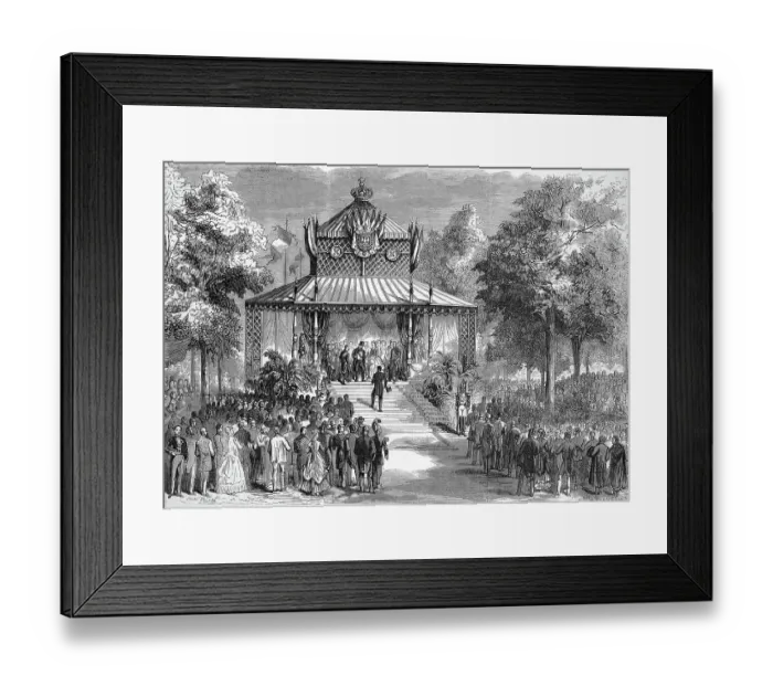 Framed Print : Fetes dOrleans, Visit of Their Majesties the Emperor Napoleon III and the Empress Eugenie de Montijo at the agriculture Exhibition, 1869, France, Historic, digitally restored reproduction of an original 19th century master Framed Print : Fetes dOrleans, Visit of Their Majesties the Emperor Napoleon III and the Empress Eugenie de Montijo at the agriculture Exhibition, 1869, France, Historic, digitally restored reproduction of an original 19th century master