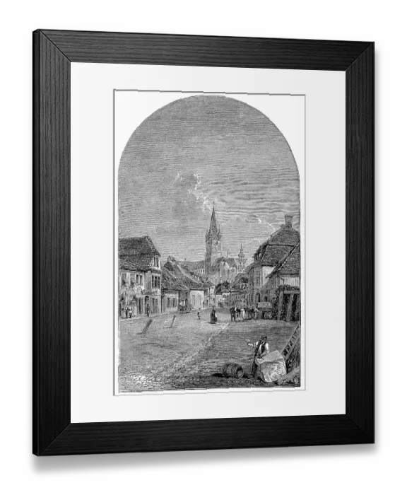 Framed Print : Inner city of Sibiu, Sibiu, in 1869, Transylvania, Transylvania, Romania, Historic, digitally restored reproduction of an original 19th century original, exact original date not known Framed Print : Inner city of Sibiu, Sibiu, in 1869, Transylvania, Transylvania, Romania, Historic, digitally restored reproduction of an original 19th century original, exact original date not known