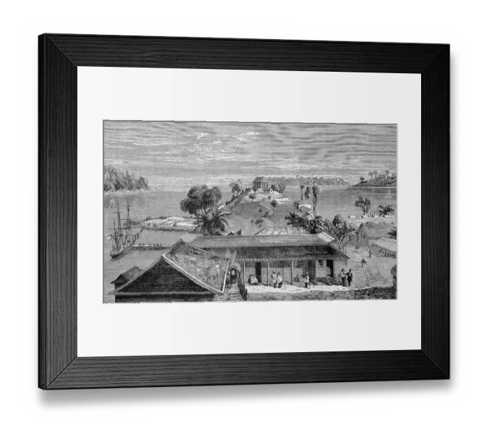 Framed Print : Port Blair, City in the Andaman Islands and the Capital of the Indian Union Territory of Andaman and Nicobar Islands, 1869, India, Historic, digitally restored reproduction of an original 19th century artwork, exact original date unknown