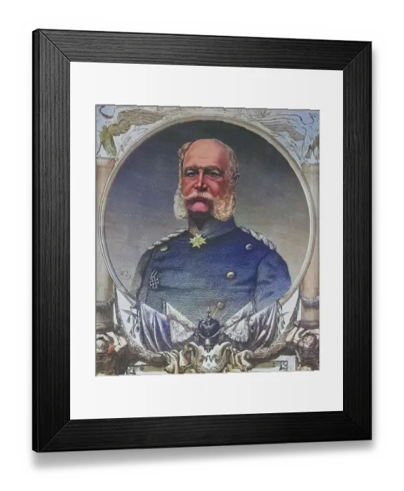 Framed Print : King William I, illustrated war chronicle 1870-1871, German-French campaign, Germany, France Framed Print : King William I, illustrated war chronicle 1870-1871, German-French campaign, Germany, France