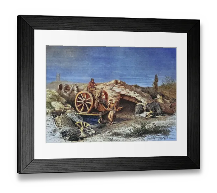 Framed Print : At the battery of Perouse near Belfort after the proclamation of peace, illustrated war history, German, French war 1870-1871, Germany, France Framed Print : At the battery of Perouse near Belfort after the proclamation of peace, illustrated war history, German, French war 1870-1871, Germany, France