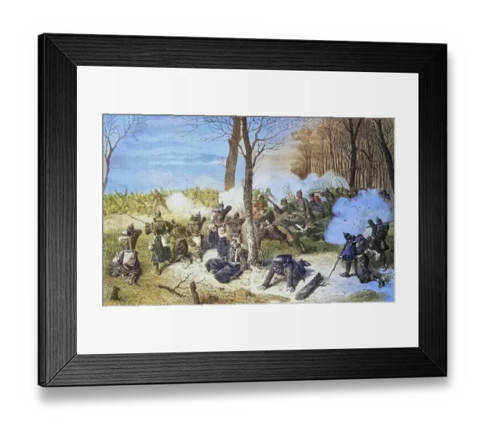Framed Print : Defence of Le Bourget against attack from French marines in combat on 21 December 1870, illustrated war history, German, French war 1870-1871, Germany, France, Defence of Le Bourget against attack from French marines in combat on 21 December 1870 Framed Print : Defence of Le Bourget against attack from French marines in combat on 21 December 1870, illustrated war history, German, French war 1870-1871, Germany, France, Defence of Le Bourget against attack from French marines in combat on 21 December 1870