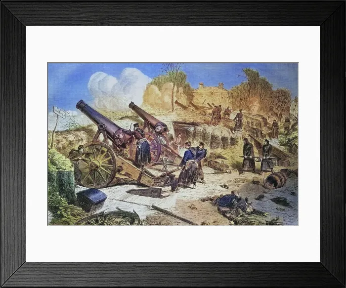 Framed Print : Prussian siege battery outside Paris, illustrated war history, German, French war 1870-1871, Germany, France, Prussian siege battery outside Paris, illustrated war history, German, French war 1870-1871, Germany, France Framed Print : Prussian siege battery outside Paris, illustrated war history, German, French war 1870-1871, Germany, France, Prussian siege battery outside Paris, illustrated war history, German, French war 1870-1871, Germany, France
