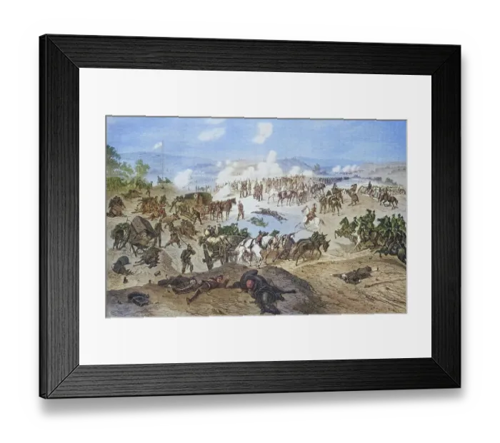 Framed Print : Battle and battlefield at Nouart, illustrated war chronicle 1870-1871, German-French campaign, Germany, France Framed Print : Battle and battlefield at Nouart, illustrated war chronicle 1870-1871, German-French campaign, Germany, France