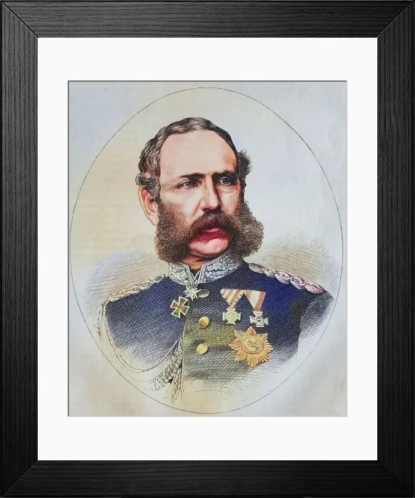 Framed Print : Albert, Crown Prince of Saxony, illustrated war chronicle 1870-1871, German-French campaign, Germany, France Framed Print : Albert, Crown Prince of Saxony, illustrated war chronicle 1870-1871, German-French campaign, Germany, France