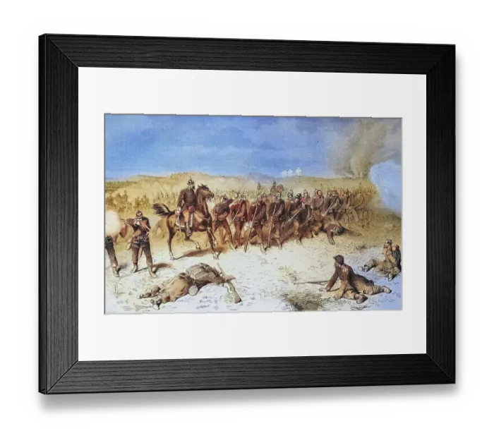 Framed Print : The Prussian guard in the battle near Sedan, illustrated war history, German, French war 1870-1871, Germany, France Framed Print : The Prussian guard in the battle near Sedan, illustrated war history, German, French war 1870-1871, Germany, France