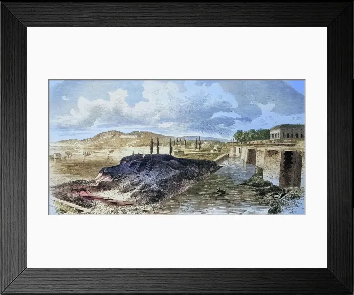 Framed Print : The western surroundings of Metz, illustrated war chronicle in 1870-1871, illustrated war history, German, French war 1870-1871, Germany, France Framed Print : The western surroundings of Metz, illustrated war chronicle in 1870-1871, illustrated war history, German, French war 1870-1871, Germany, France
