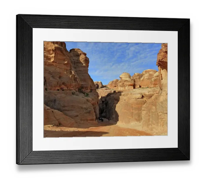Framed Print : Access to As-Siq, abandoned rock city of Petra, al-Batra, capital of the Nabataean Empire, Jordan, UNESCO World Heritage Site Framed Print : Access to As-Siq, abandoned rock city of Petra, al-Batra, capital of the Nabataean Empire, Jordan, UNESCO World Heritage Site